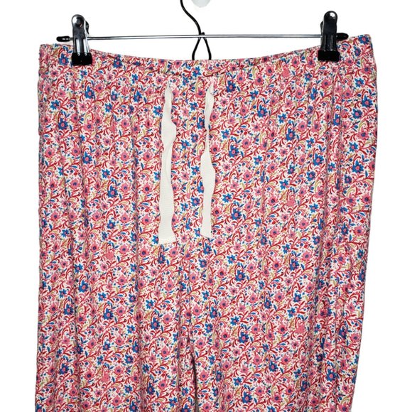Loft Women's Sz S Classic Floral Pajamas Button Front Top Cropped Pant (1240) - Picture 7 of 11